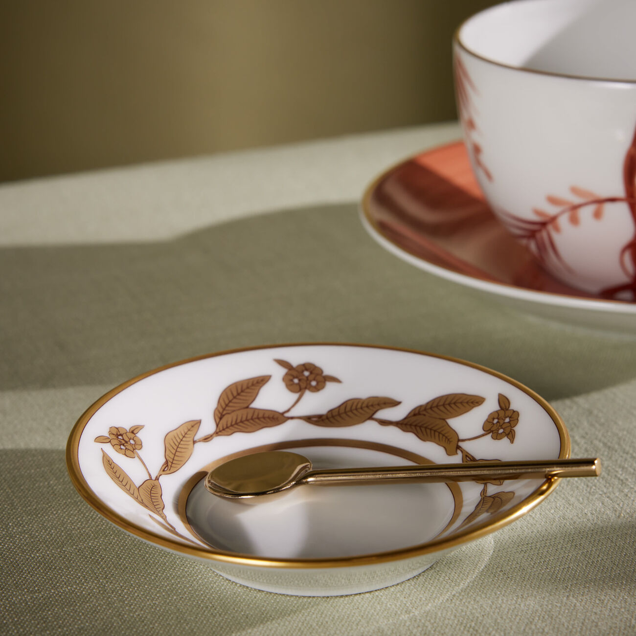 ginori 1735 voli re espresso saucer gold