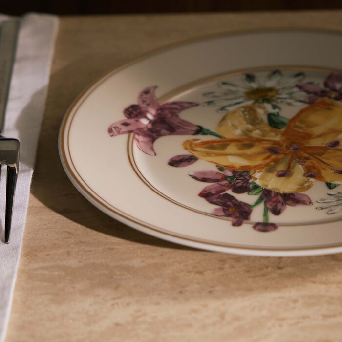 rosenthal idyllia bread   butter plate round bouquet 18 cm