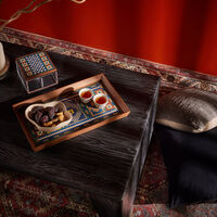 aya the art of living dome of the rock mosque tray rectangular large blue