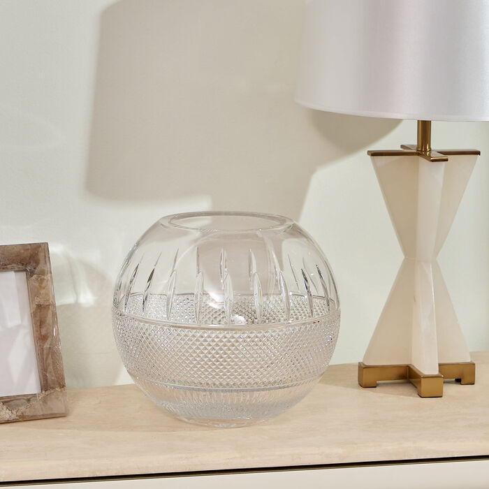 waterford mastercraft irish lace rose vase bowl clear