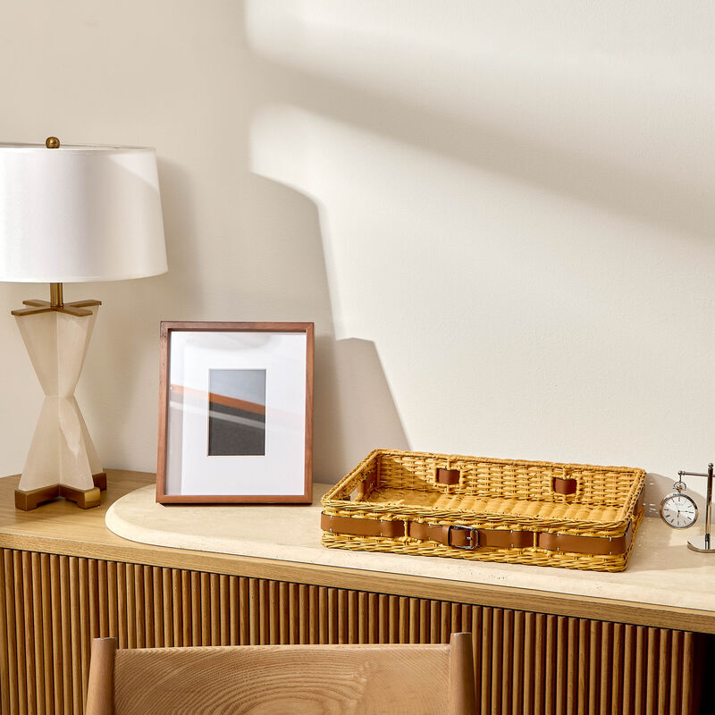 Bailey Serving Tray Rectangular Medium Brown ralph lauren home bailey serving tray rectangular medium brown