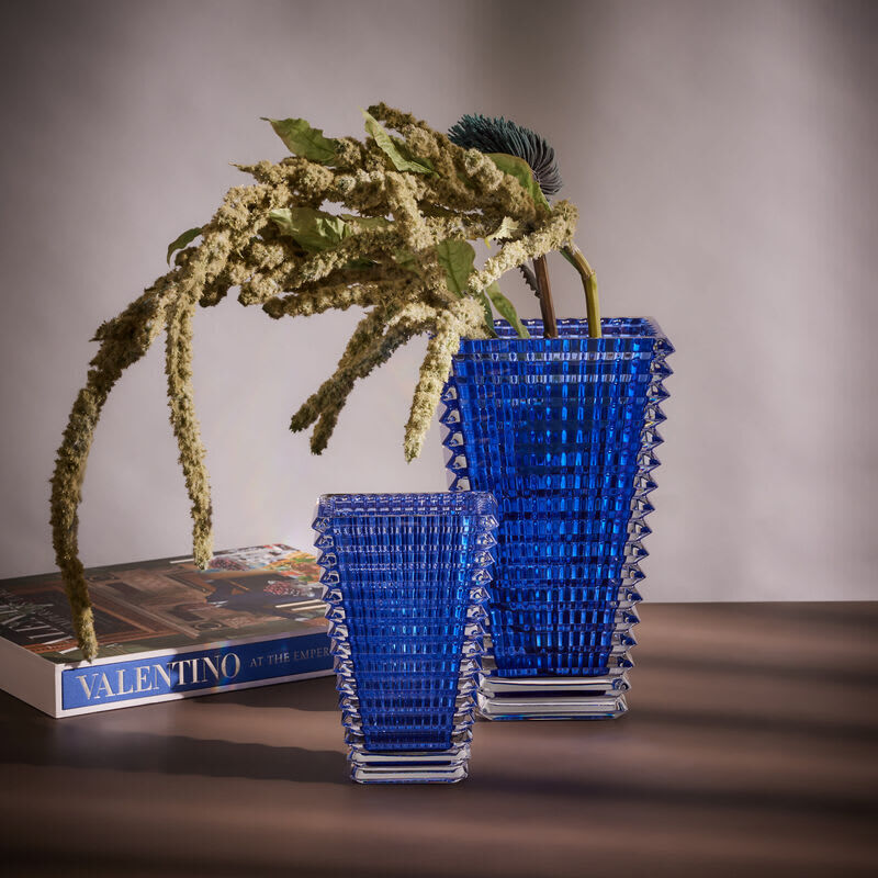 Baccarat Eye Vase Rectangular Medium Blue | Tanagra UAE