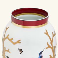 Aux Oiseaux Toscan Vase Medium Gold bernardaud aux oiseaux toscan vase medium gold