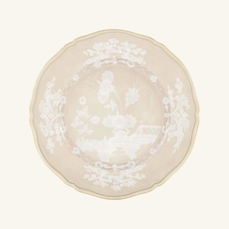 طبق تقديم دائري ميرجينا أورينتي إيطاليانو باللون البيج 31 سم جينوري 1766 طبق تقديم دائري ميرجينا أورينتي إيطاليانو باللون البيج 31 سم