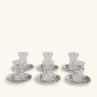 Naseem Tea Cup & Saucer Clear Set Of 6 silsal naseem tea cup saucer clear set of 6