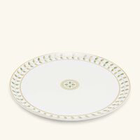 bernardaud constance serving platter round green 33cm