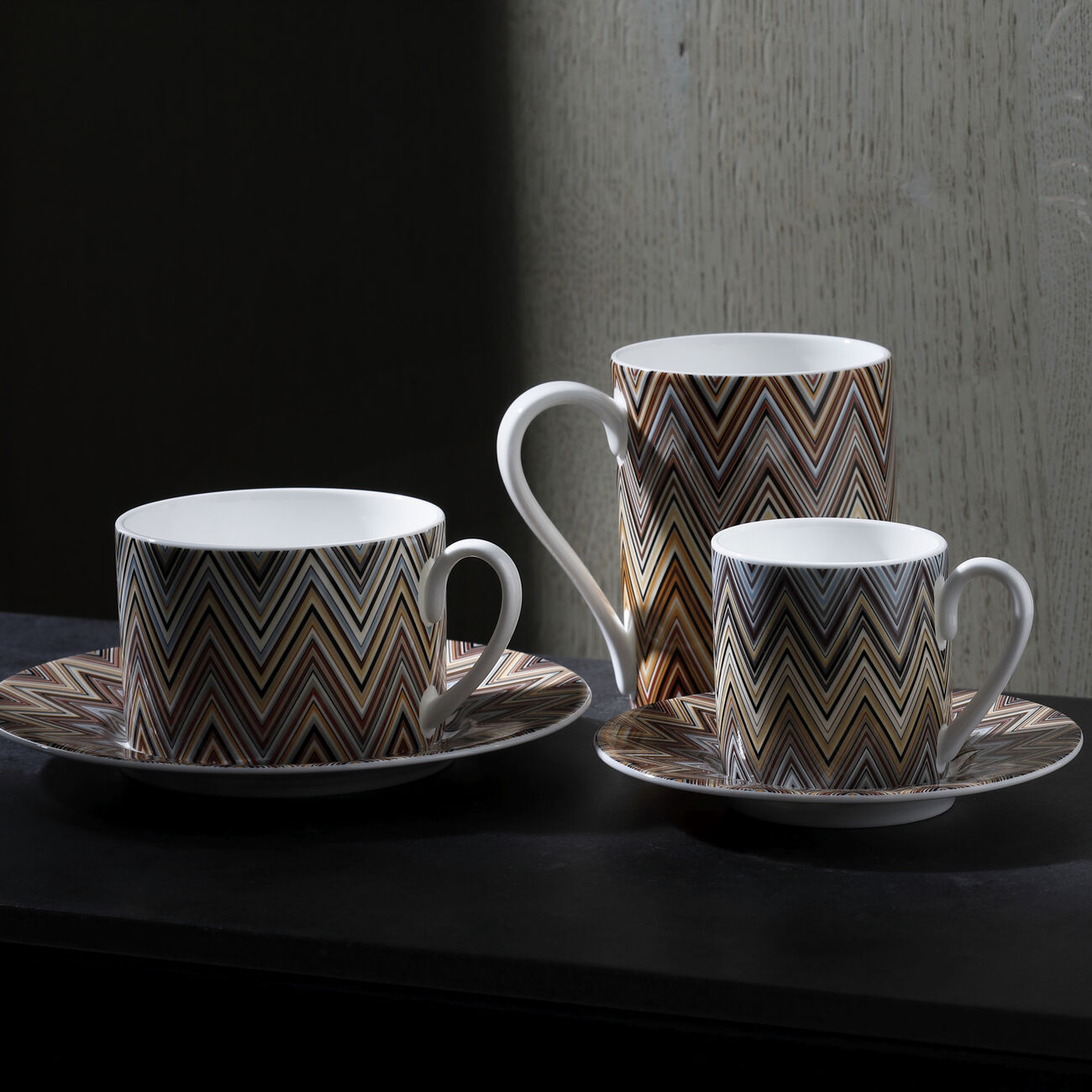 Zig Zag Jarris Coffee Cup & Saucer Pattern missoni home zig zag jarris coffee cup saucer pattern