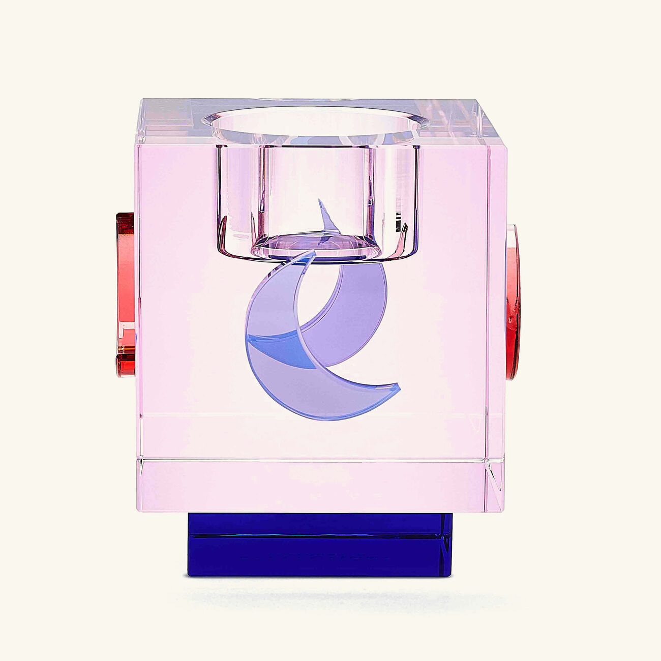 reflections copenhagen lea moon tea light holder pink