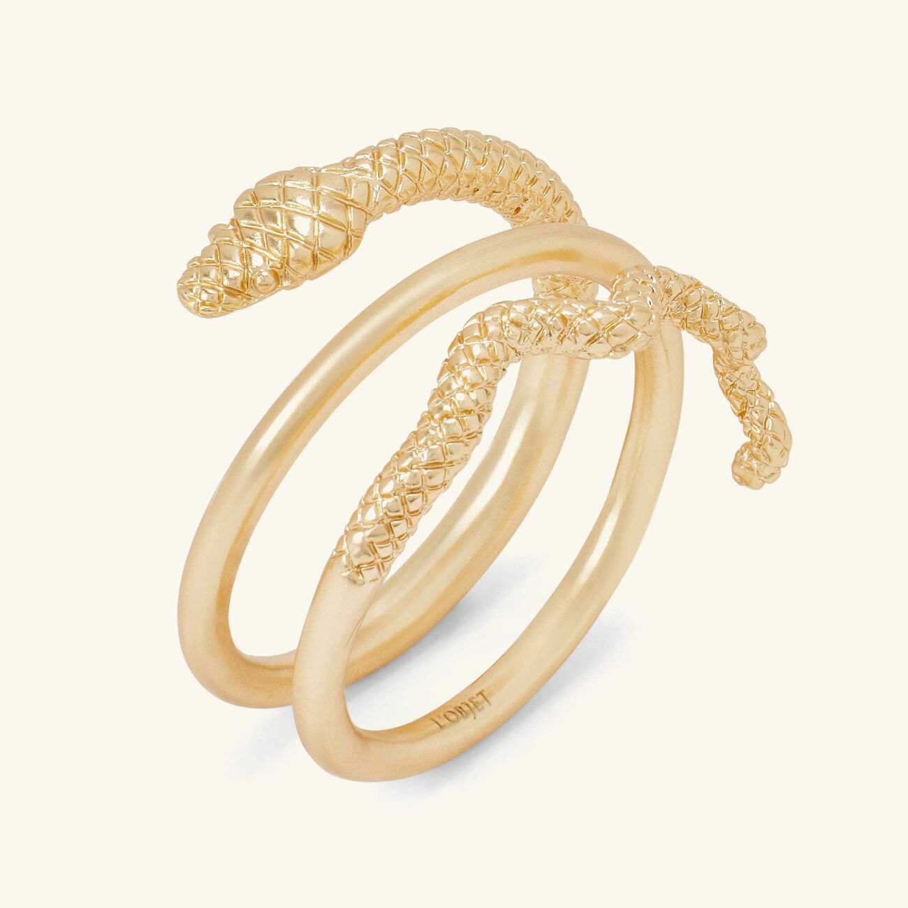 لوبجيه طقم سيربان مؤلف من أربع حلقات لمناديل المائدة بلون ذهبي