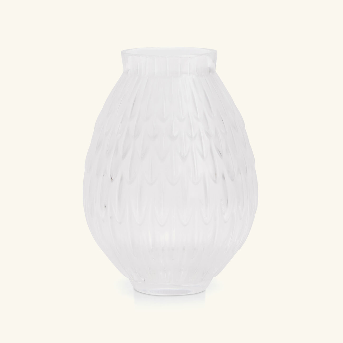 lalique plumes vase mini clear