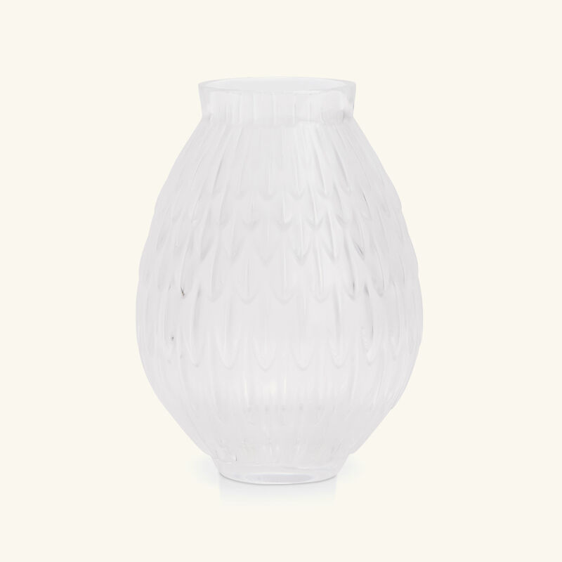 lalique plumes vase mini clear