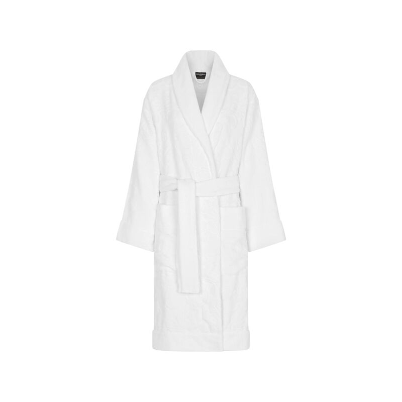 Terry Cotton Jacquard Bath Robe - Small, large