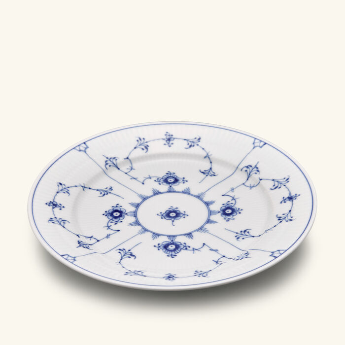 رويال كوبنهاغن طبق حلويات بلو فلوتد بلاين مستدير أبيض 22 سم