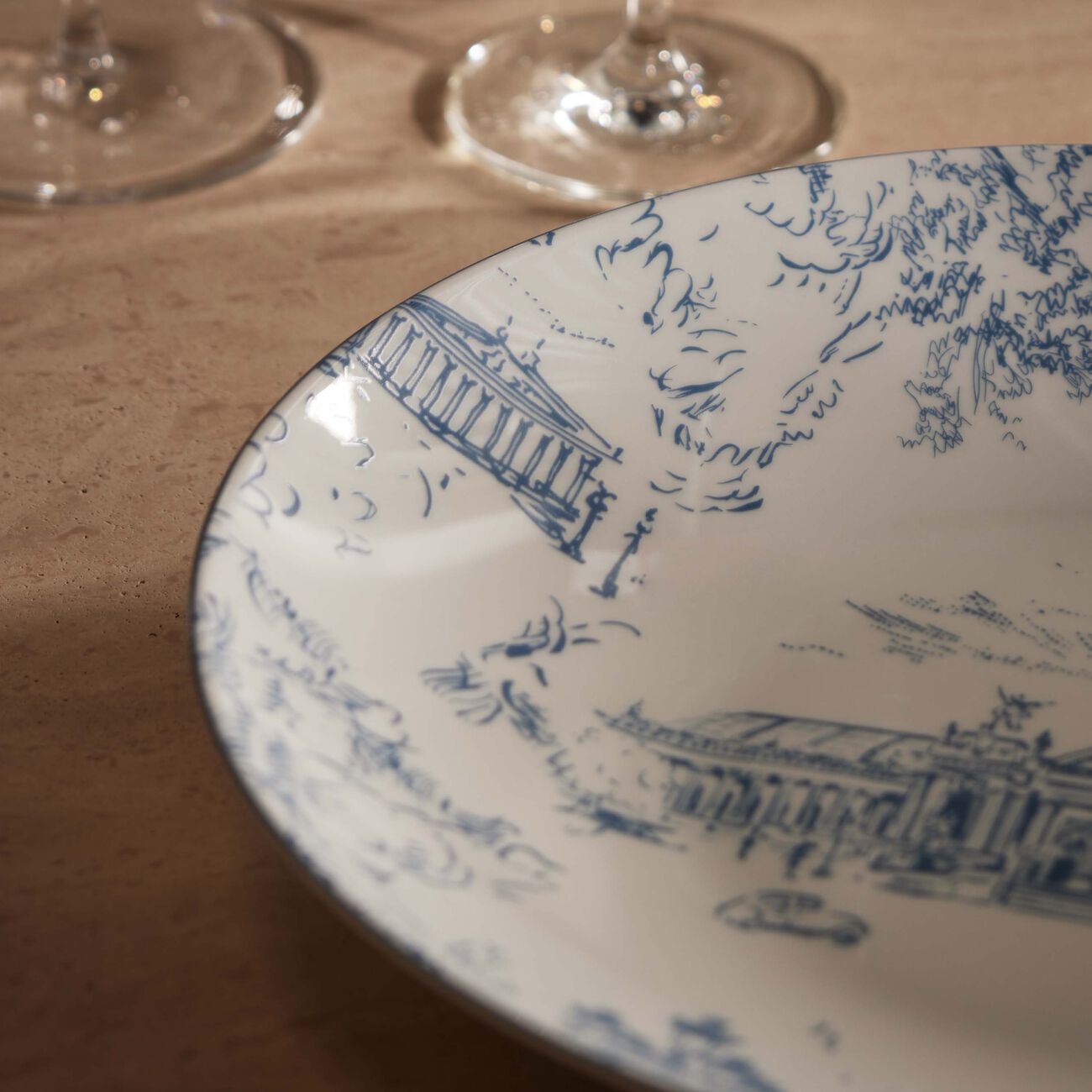 Tout Paris Serving Platter Round Blue 29cm bernardaud tout paris serving platter round blue 29cm