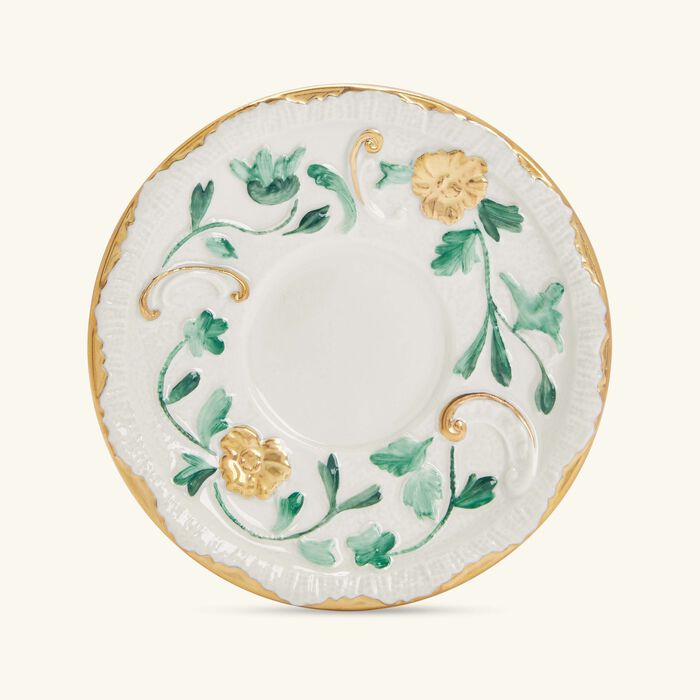 villari taormina arabic tea cup   saucer green