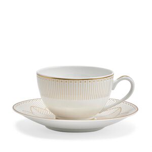 Malmaison Impériale Set of 2 Tea Cup and Saucers Gold Finish, medium
