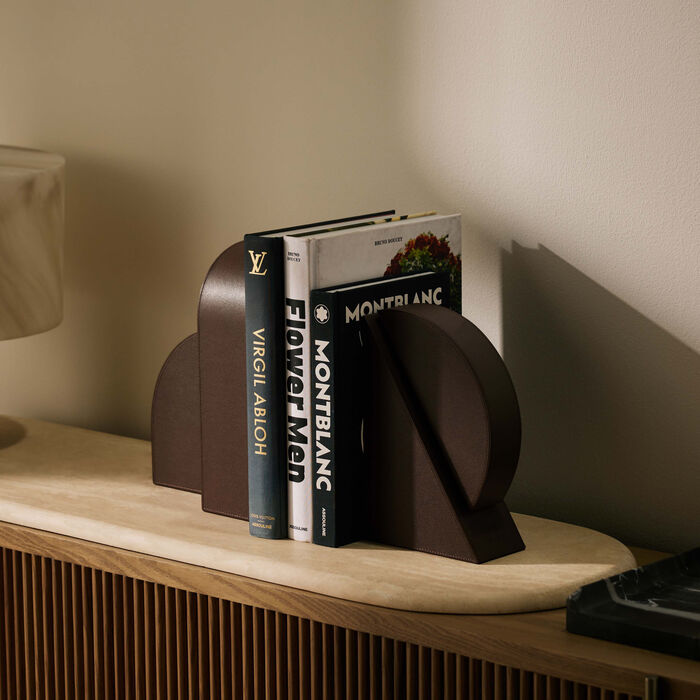 assouline cubist right bookend brown