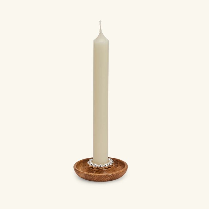 christofle perles candle holder oak