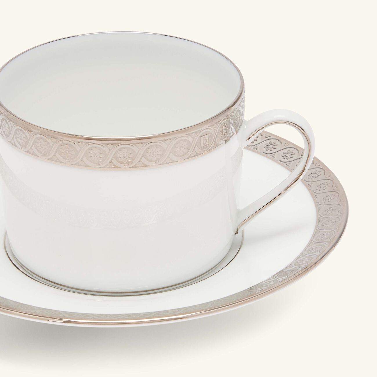 Torsade Tea Cup & Saucer Silver bernardaud torsade tea cup saucer silver