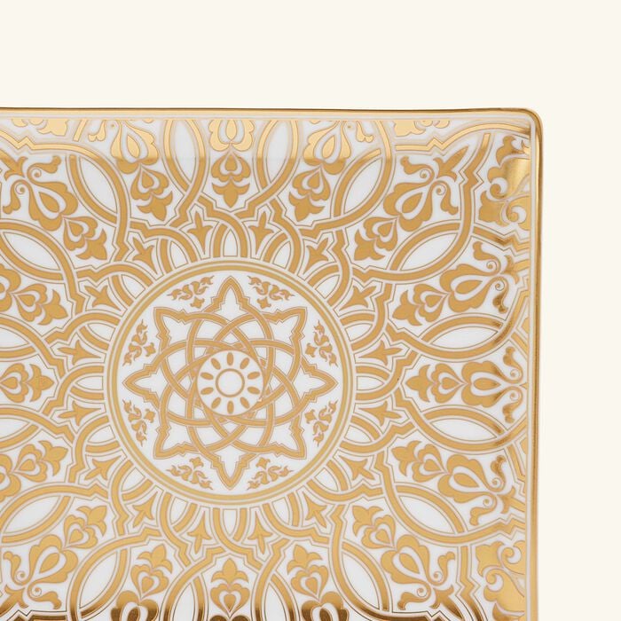 bernardaud venise trinket tray rectangular gold 22cm