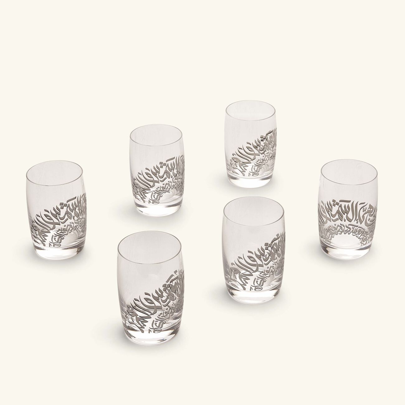 Qamar Short Tumbler Clear Set of 6 dimlaj qamar short tumbler clear set of 6