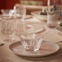 دملاج طقم  ثلث  المؤلف من 6 أوعية ضيافة بتصميم شفاف   10 سم