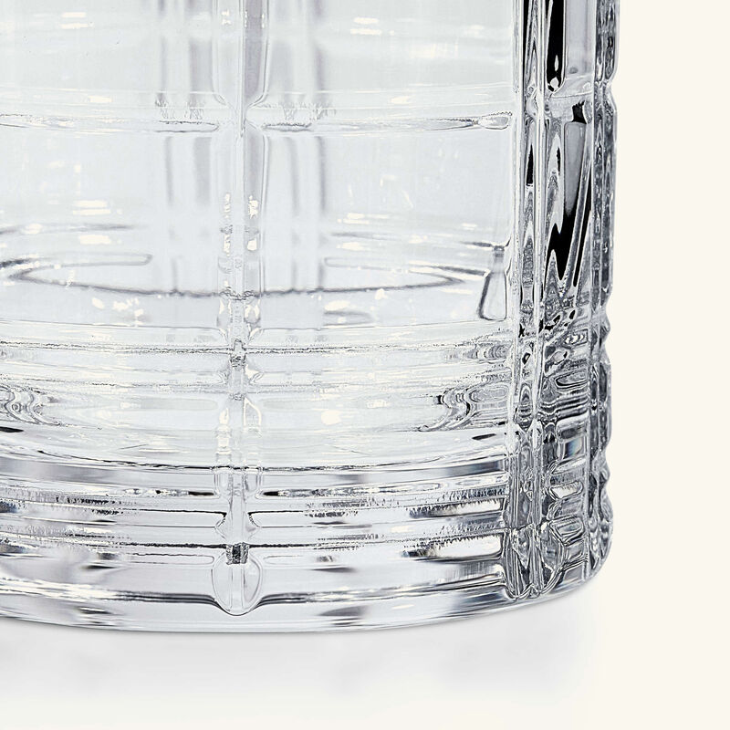 Hudson Plaid Double-Old-Fashioned Drinking Glass Clear Set Of 2 ralph lauren home hudson plaid double old fashioned drinking glass clear set of 2