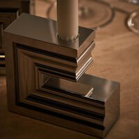 حامل الشموع بيرسبيكتفز الثنائي من الكروم بالحجم الكبير كريستوفل حامل الشموع بيرسبيكتفز الثنائي من الكروم بالحجم الكبير