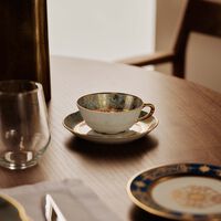 Eden Turquoise Tea Cup & Saucer Blue bernardaud eden turquoise tea cup saucer blue