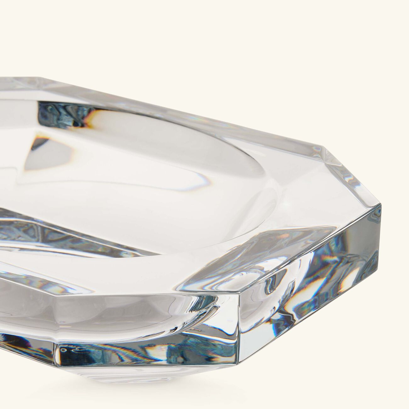 باكارا صينية الحلى والمجوهرات أوكتوجون بتصميم شفاف مستطيل الشكل   بالحجم الصغير