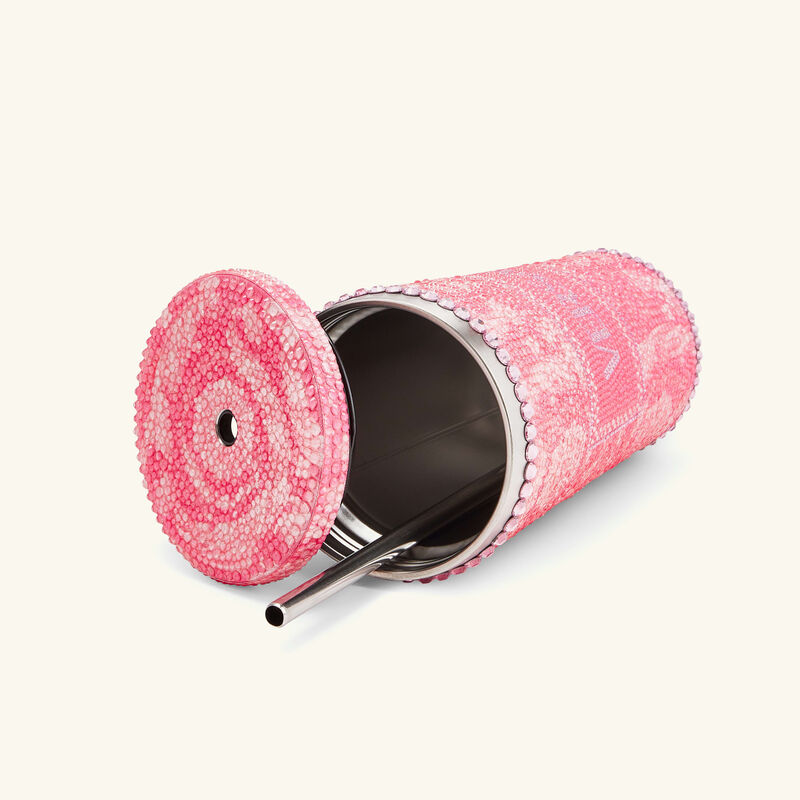 Barocco Crystal Travel Cup Pink versace barocco crystal travel cup pink