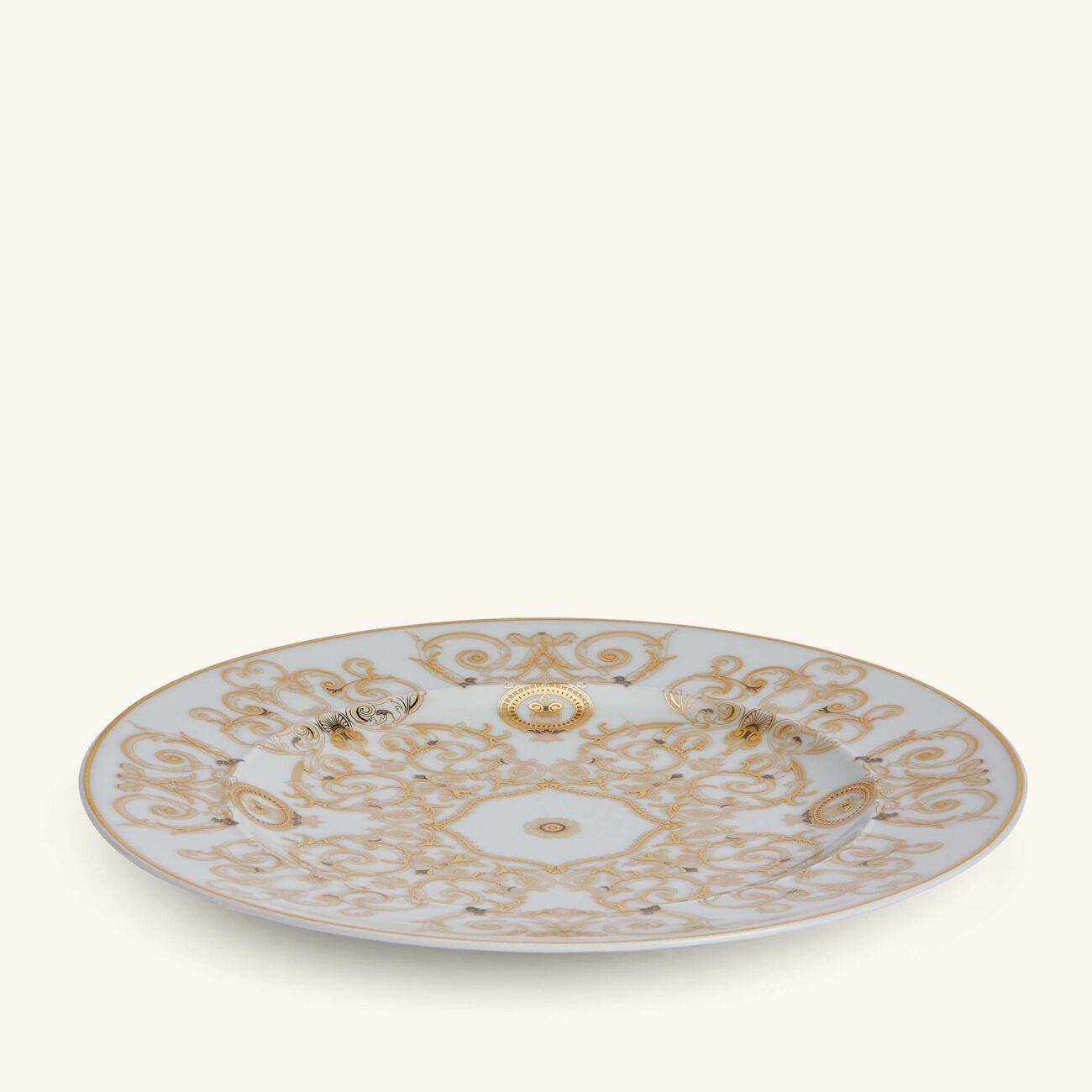 versace medusa gala dinner plate round white 18cm