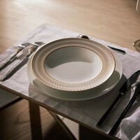 baccarat arcadia soup plate gold   platinum 23cm set of 2