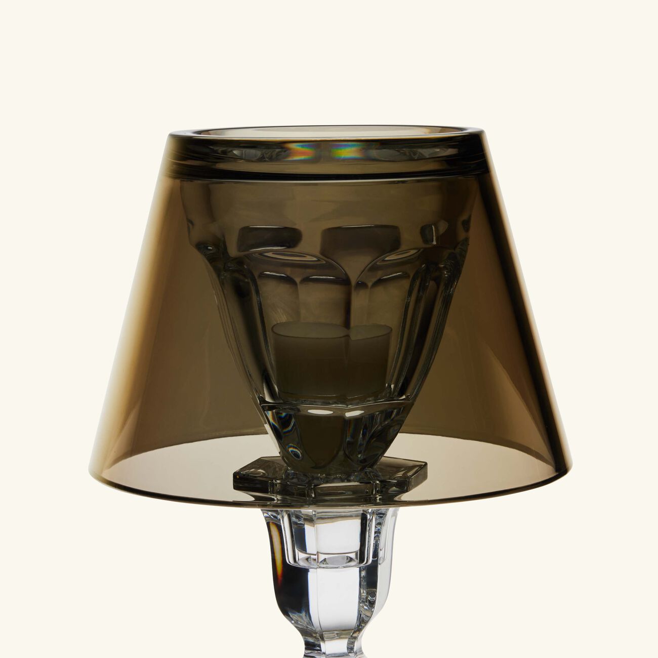 baccarat our fire candle holder gold