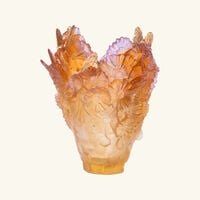 daum or d abeille vase large orange limited edition