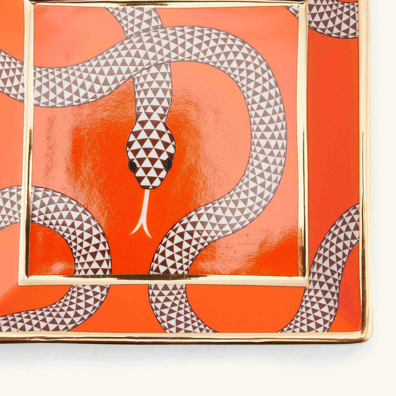 Eden Trinket Tray Rectangular Small Orange Set Of 4 jonathan adler eden trinket tray rectangular small orange set of 4