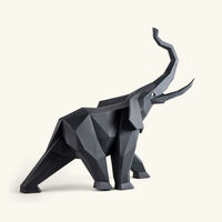 lladro elephant sculpture large black