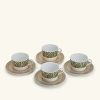 Augusta Tea Cup & Saucer Green Set Of 4 bernardaud augusta tea cup saucer green set of 4