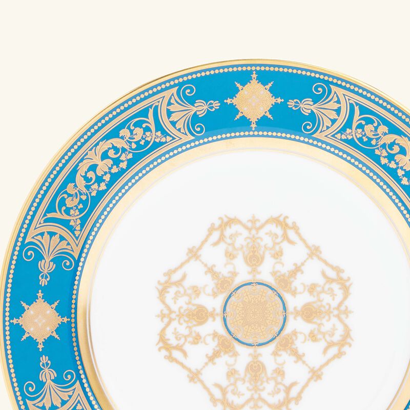 bernardaud aux rois bread   butter plate round blue 16cm