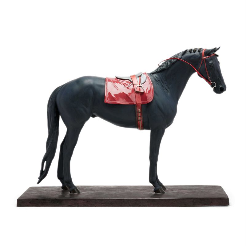 English Purebred Horse Sculpture, large