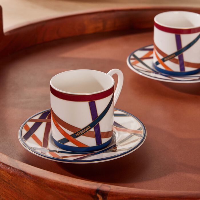 missoni home nastri coffee cup   saucer pattern set of 2