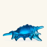 daum mer de corail shell figurine mini blue