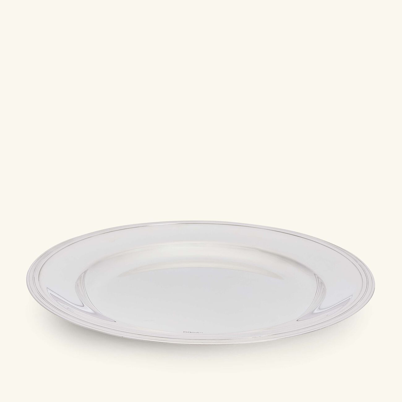 christofle albi serving platter round silver plated 40cm