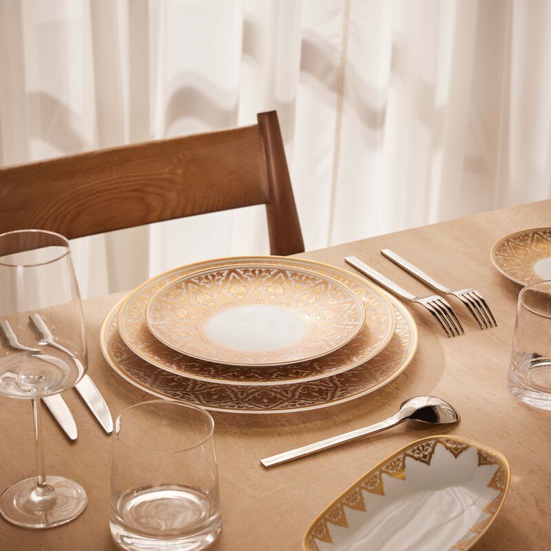 برناردو طبق السلطات فينيس دائري باللون الذهبي 21 سم