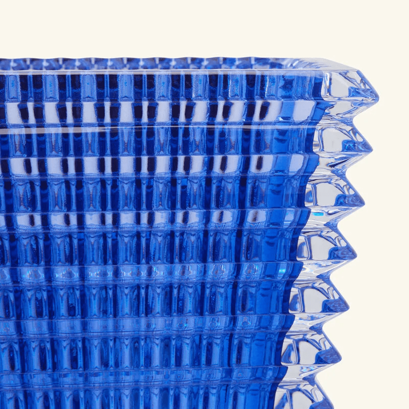 باكارا مزهرية آي مستطيلة صغيرة زرقاء