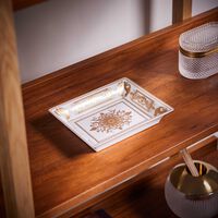 bernardaud aux rois ashtray rectangular gold