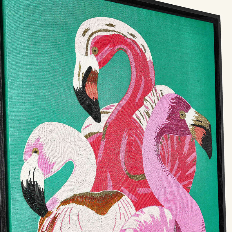 jonathan adler flamingo beaded wall art
