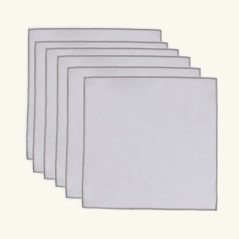 Boho Napkin White Set Of 6 catherine denoual boho napkin white set of 6