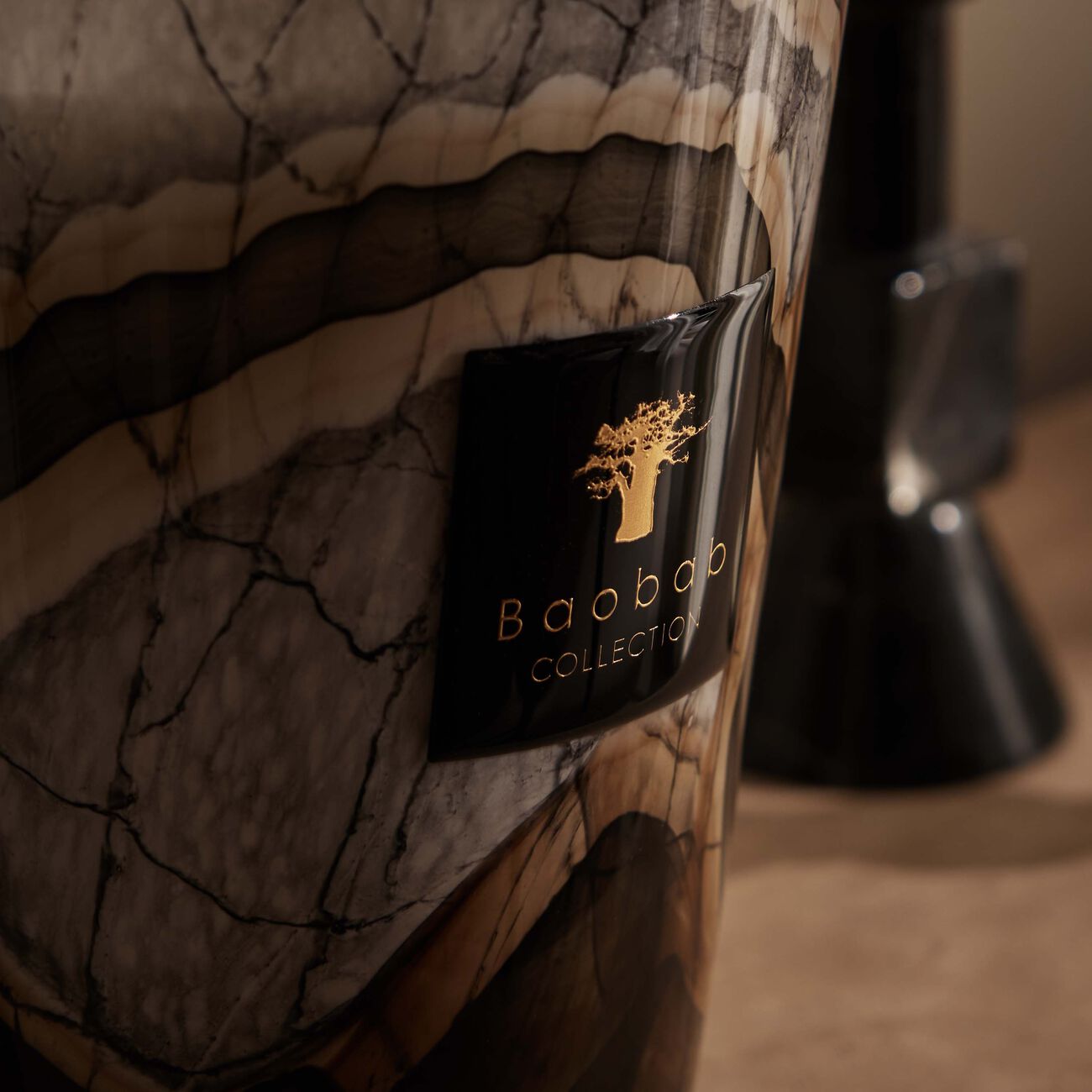baobab collection stones marble candle max 24