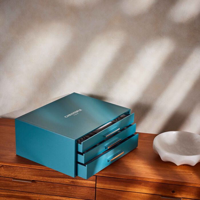 christofle albi acier 110 piece flatware set with chest stainless steel